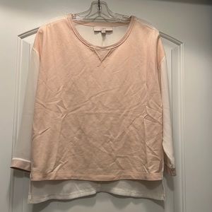 Loft Mixed Media Blouse/Sweater